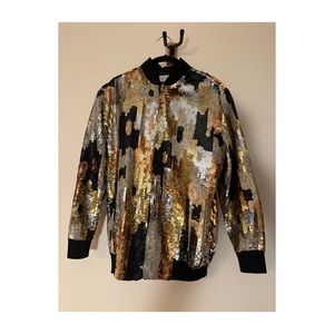 Sequin Bomber Jacket Amazing Like New Condition Via Condotti